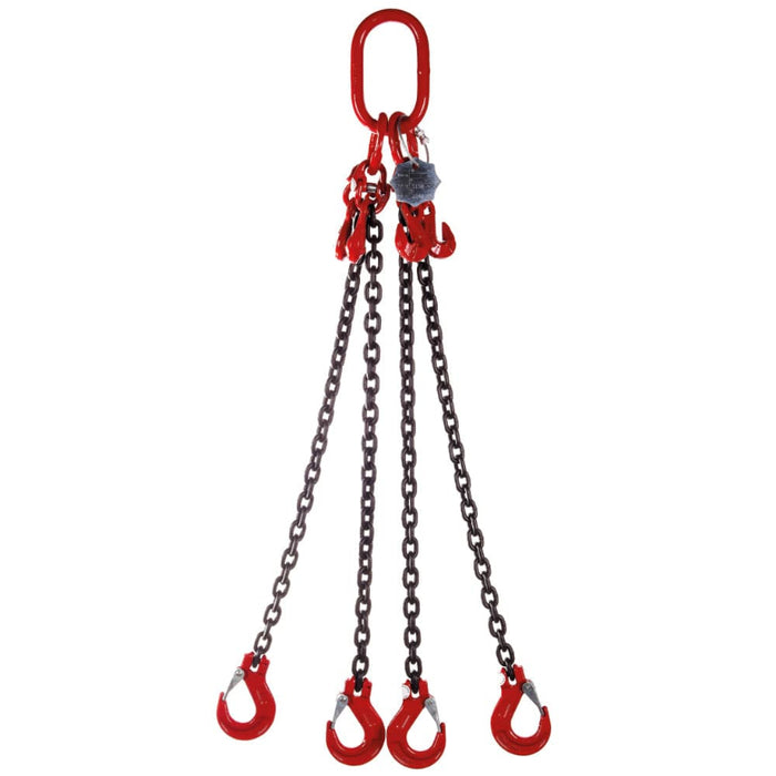 4 Leg 23.6tonne 19mm Lifting Chain Sling with choice of length and hooks