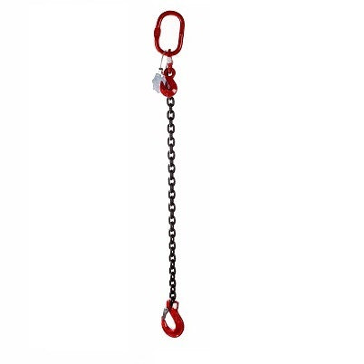 1 Leg 3.15 tonne 10mm Lifting Chain Sling with choice of length and hooks
