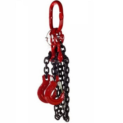 2 Leg 2.12 tonne 7mm Lifting Chain Sling with choice of length and hooks