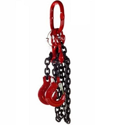 2 Leg 4.25 tonne 10mm Lifting Chain Sling with choice of length and hooks