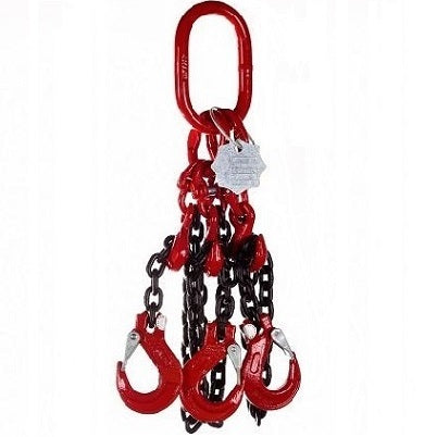 3 Leg 11.2 tonne 13mm Lifting Chain Sling with choice of length and hooks