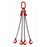 4 Leg 11.2tonne 13mm Lifting Chain Sling with choice of length and hooks