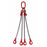4 Leg 4.25 tonne 8mm Lifting Chain Sling with choice of length and hooks