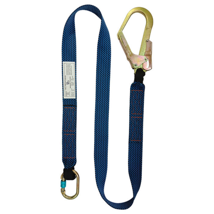 Webbing Lanyard with Karabiner and Scaffold Hook